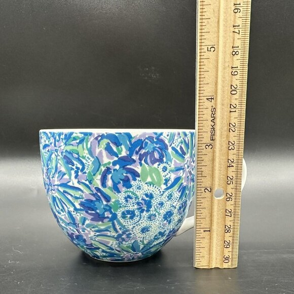 Lilly Pulitzer Mugs Coffee Tea Cups Lion Around Hidden Cat Face Blue Purple - Picture 10 of 11